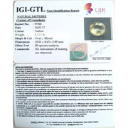 4.11/CT Natural Yellow Sapphire with Govt Lab Certificate-56610